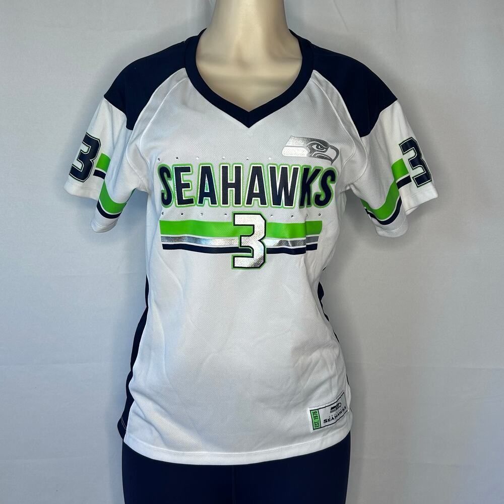 Seattle Seahawks Russell Wilson #3 Women’s Jersey Majestic Medium NFL